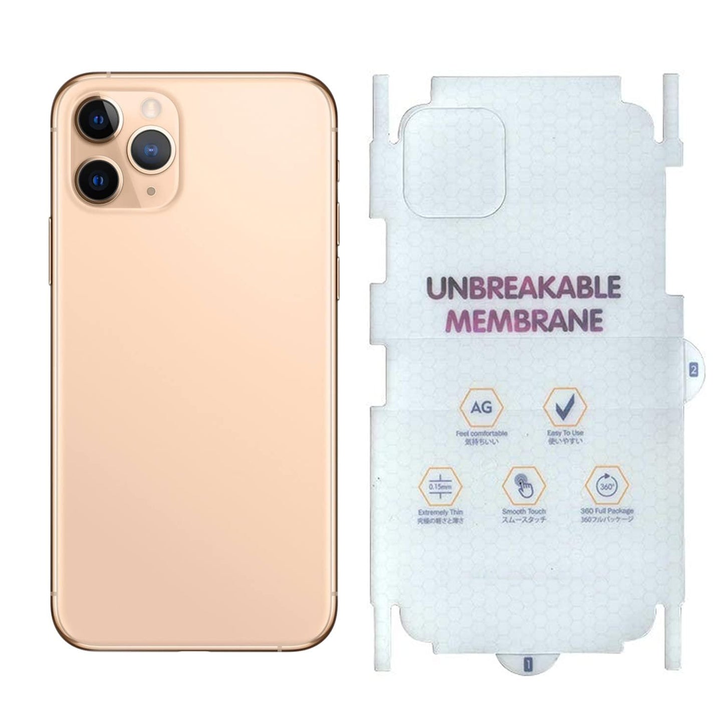 iPhone All Models Back Body Protector Transparent Matte Membrane TPU Film Scratch Guard