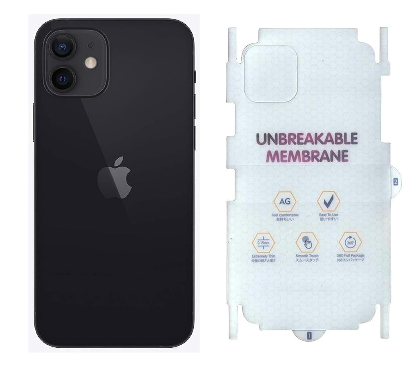 iPhone All Models Back Body Protector Transparent Matte Membrane TPU Film Scratch Guard