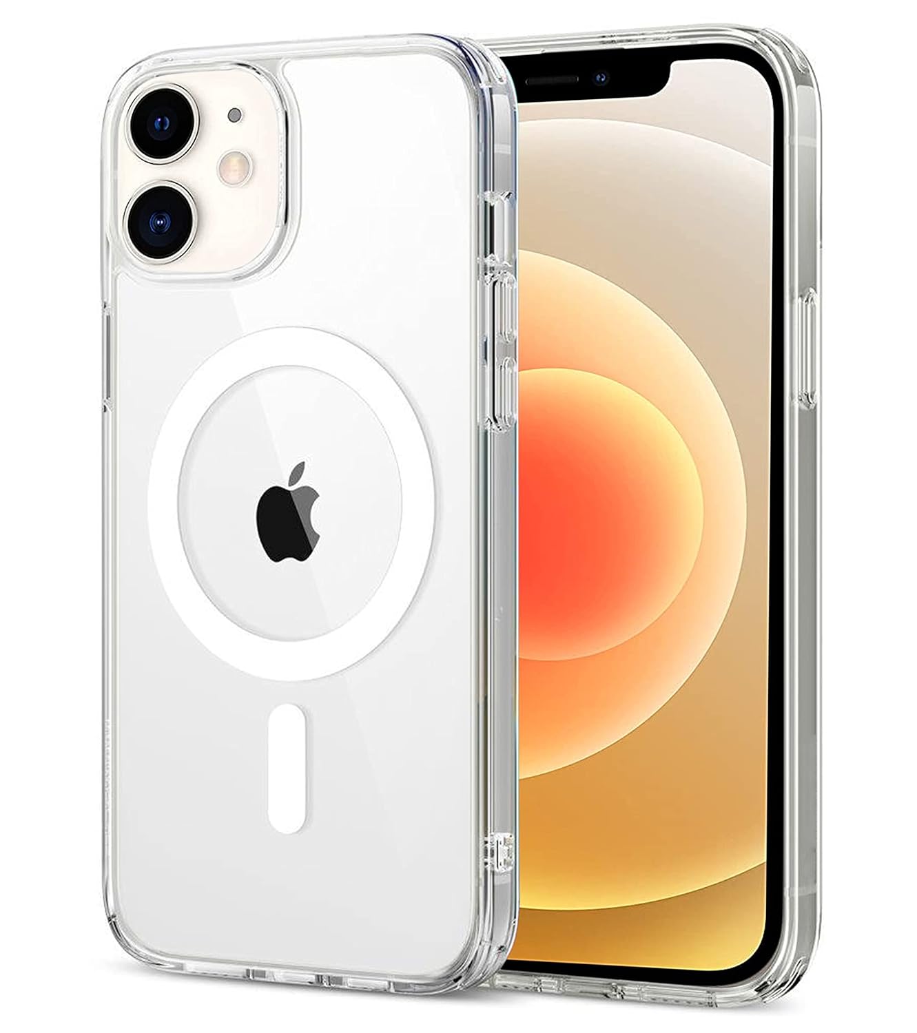iPhone All Models Transparent Mag-Safe Wireless Magnetic Lock Charging Shockproof Back Case Cover