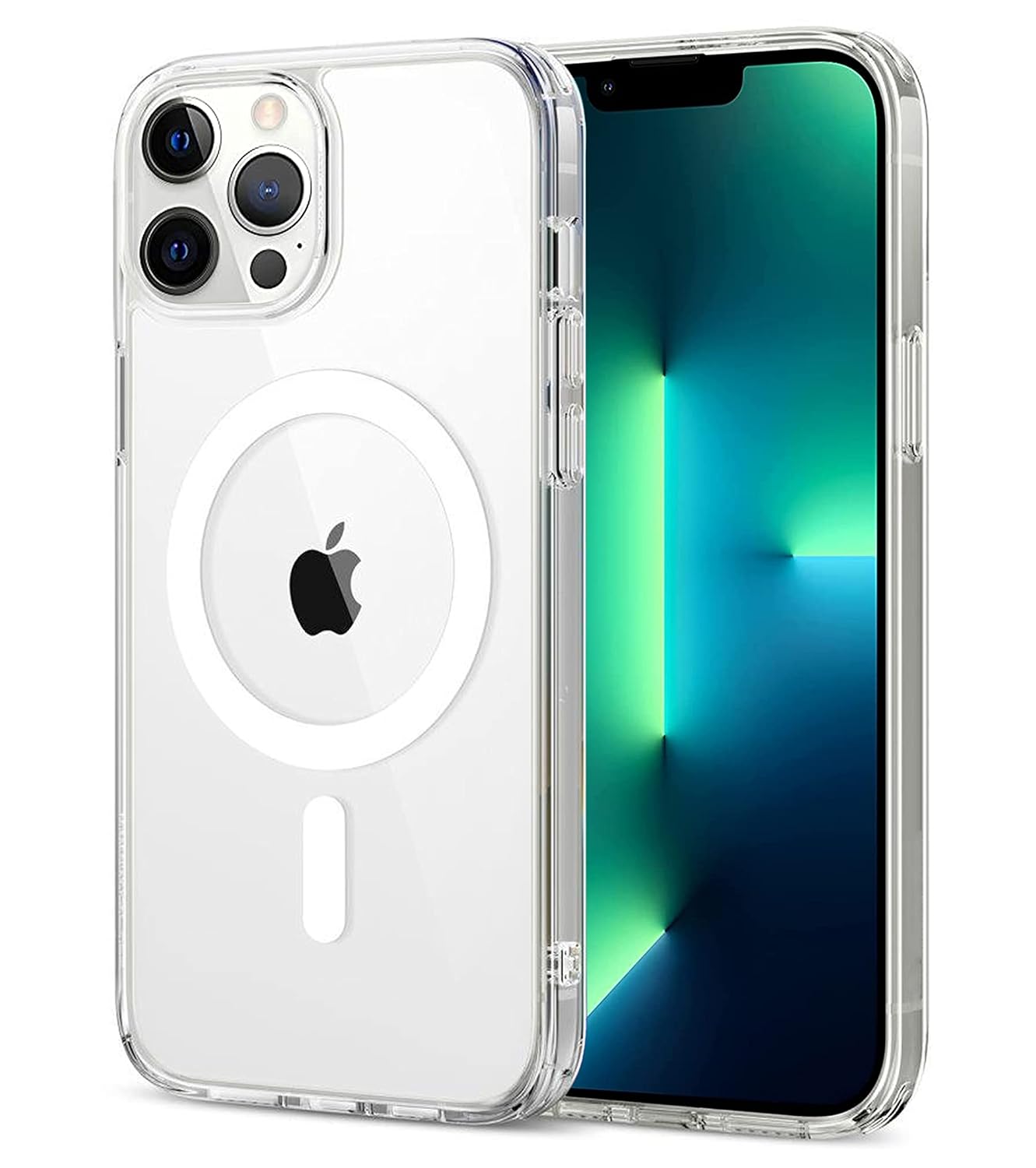 iPhone All Models Transparent Mag-Safe Wireless Magnetic Lock Charging Shockproof Back Case Cover