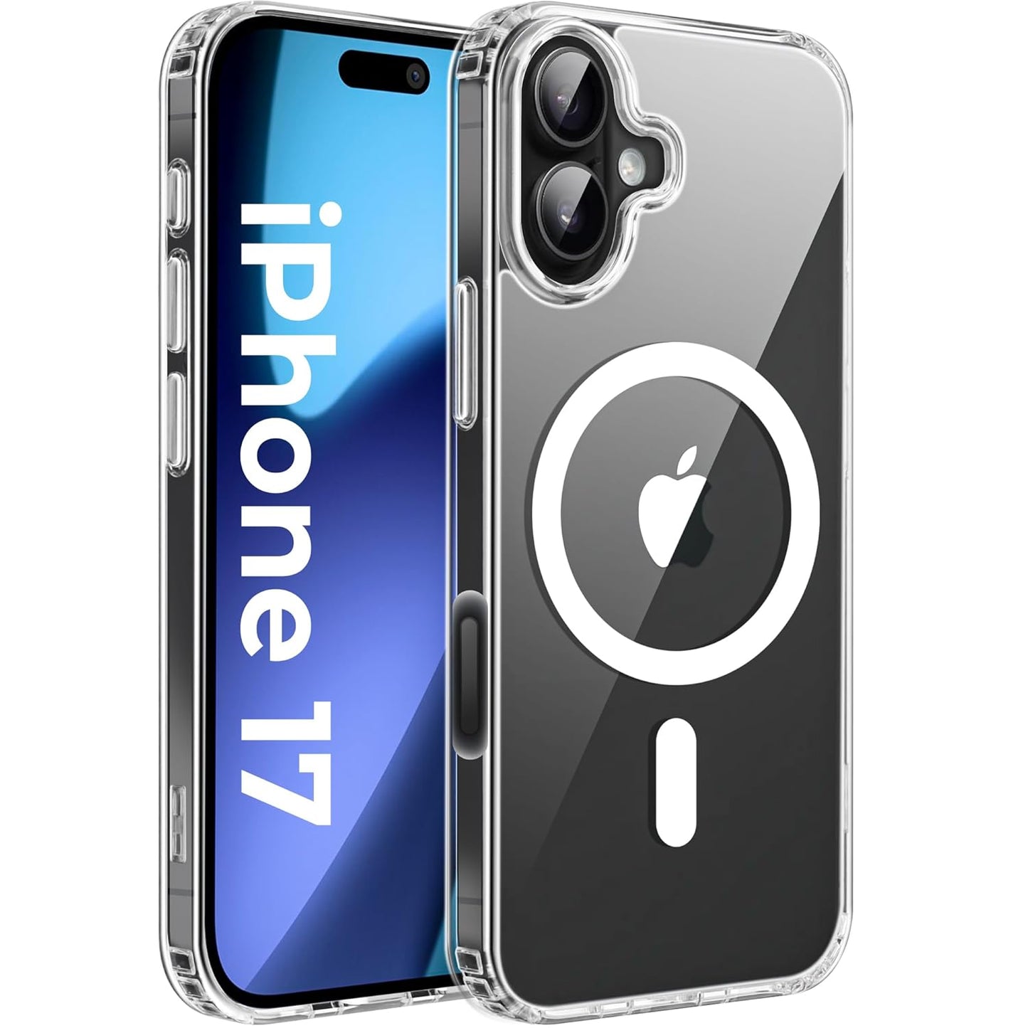 iPhone All Models Transparent Mag-Safe Wireless Magnetic Lock Charging Shockproof Back Case Cover