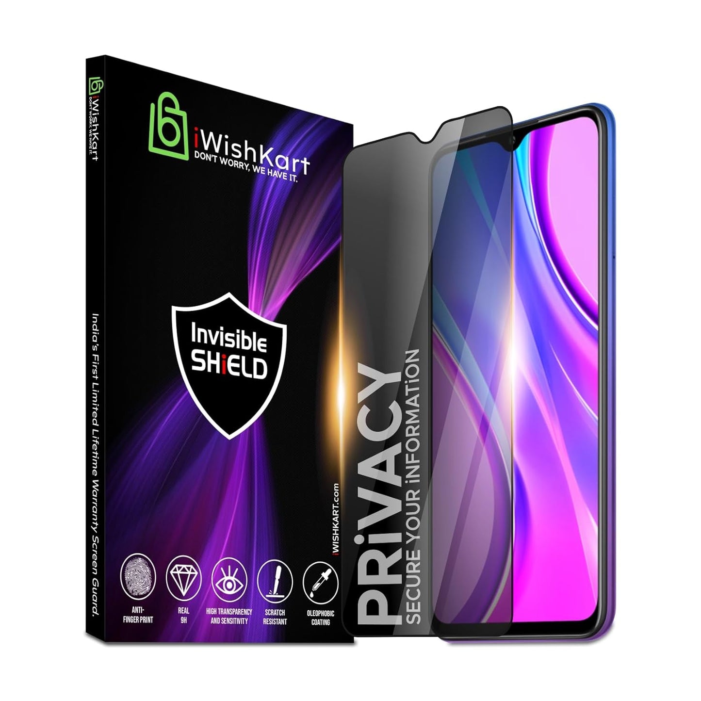 Vivo Y28 Privacy Tempered Glass Screen Protector