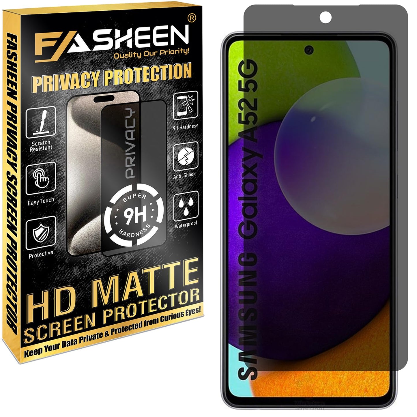 Samsung A52 Privacy Tempered Glass Screen Protector
