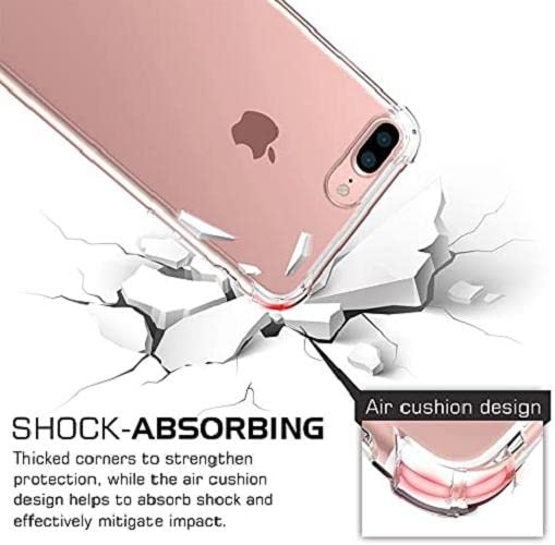 iPhone 8 Plus Transparent Soft TPU Silicone Bumper Cover