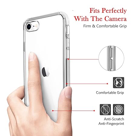 iPhone 7 Transparent Soft TPU Silicone Bumper Cover