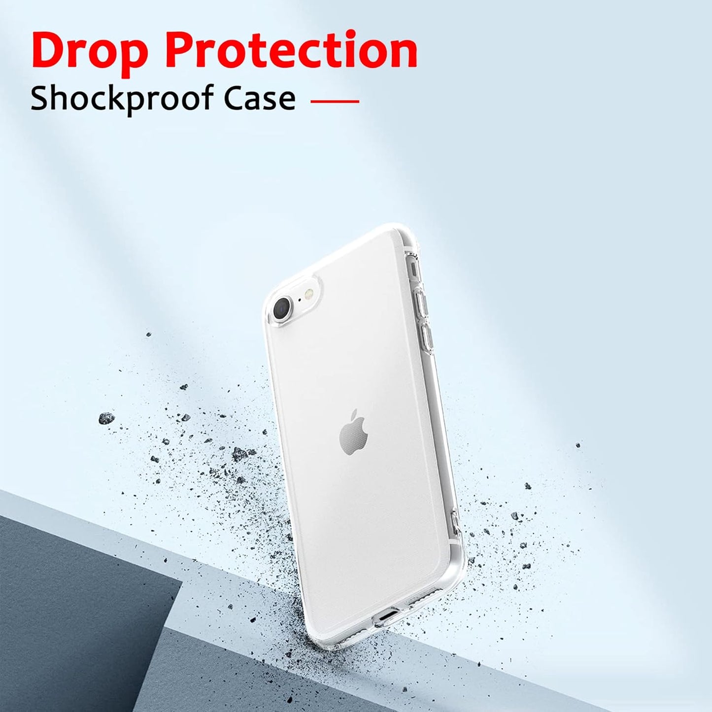 iPhone 8 Transparent Soft TPU Silicone Bumper Cover