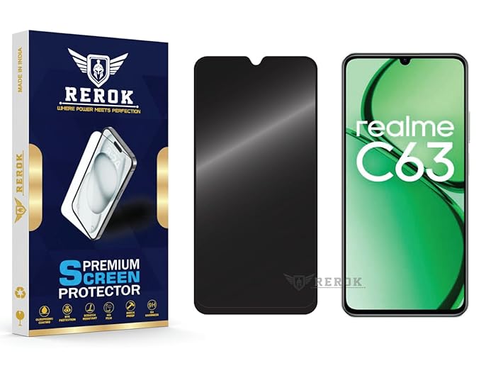 Realme C63 Privacy Tempered Glass Screen Protector