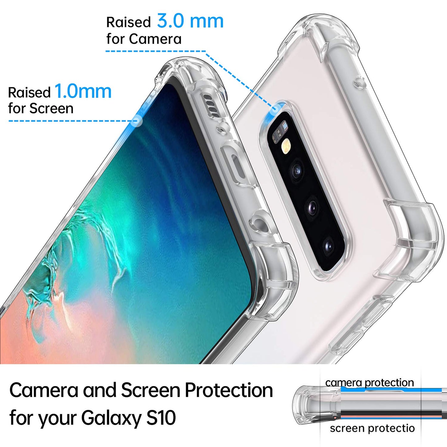 Samsung Galaxy S10 Transparent Soft TPU Silicone Bumper Cover