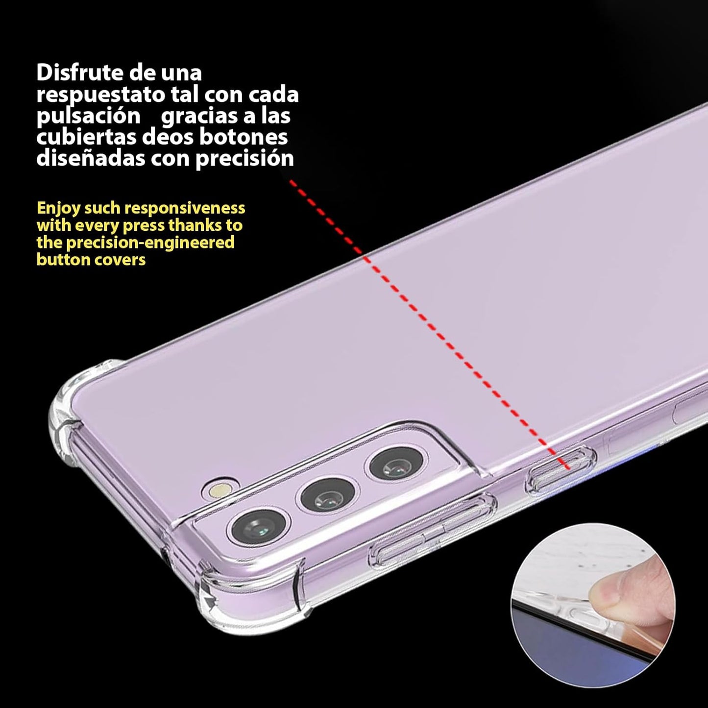Samsung Galaxy S21 FE Transparent Soft TPU Silicone Bumper Cover