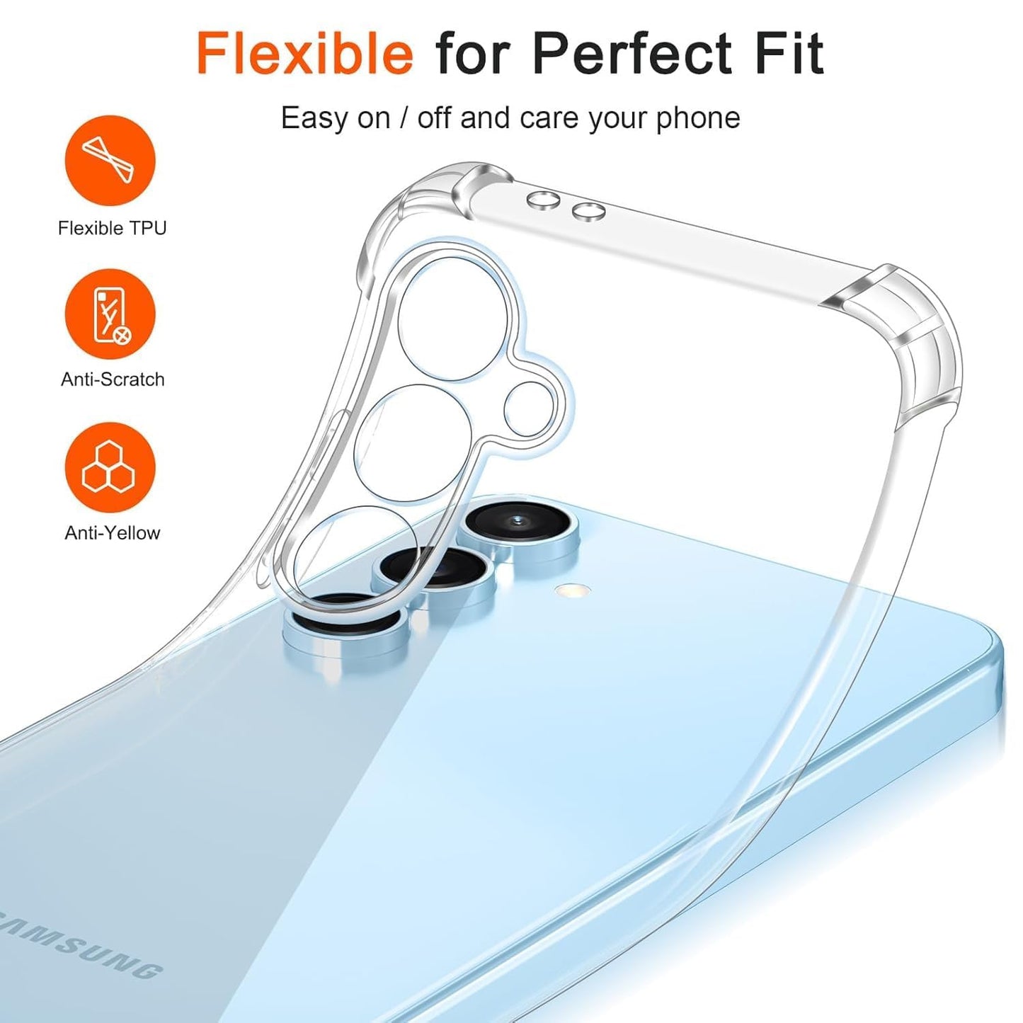 Samsung Galaxy S24 Plus Transparent Soft TPU Silicone Bumper Cover