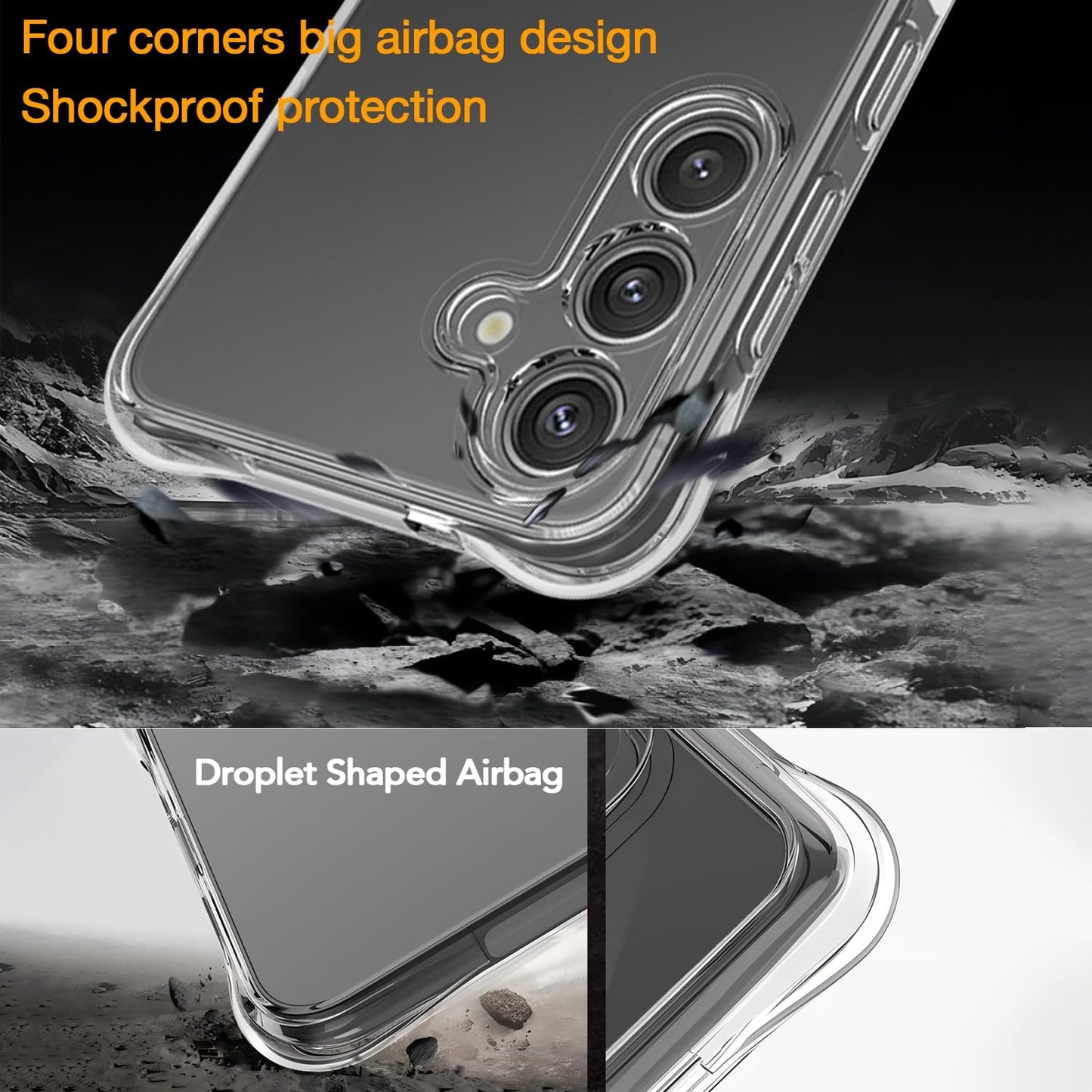 Samsung Galaxy S25 Plus Transparent Soft TPU Silicone Bumper Cover