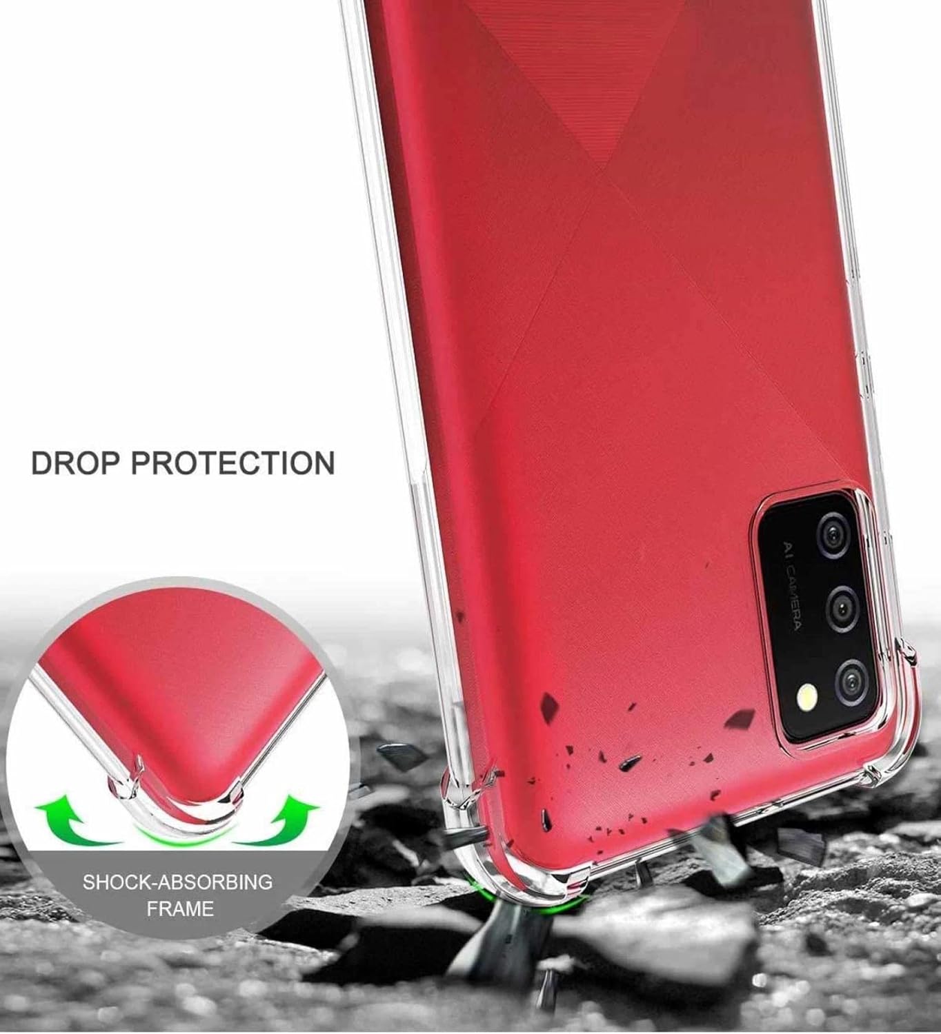 Samsung Galaxy A02s Transparent Soft TPU Silicone Bumper Cover