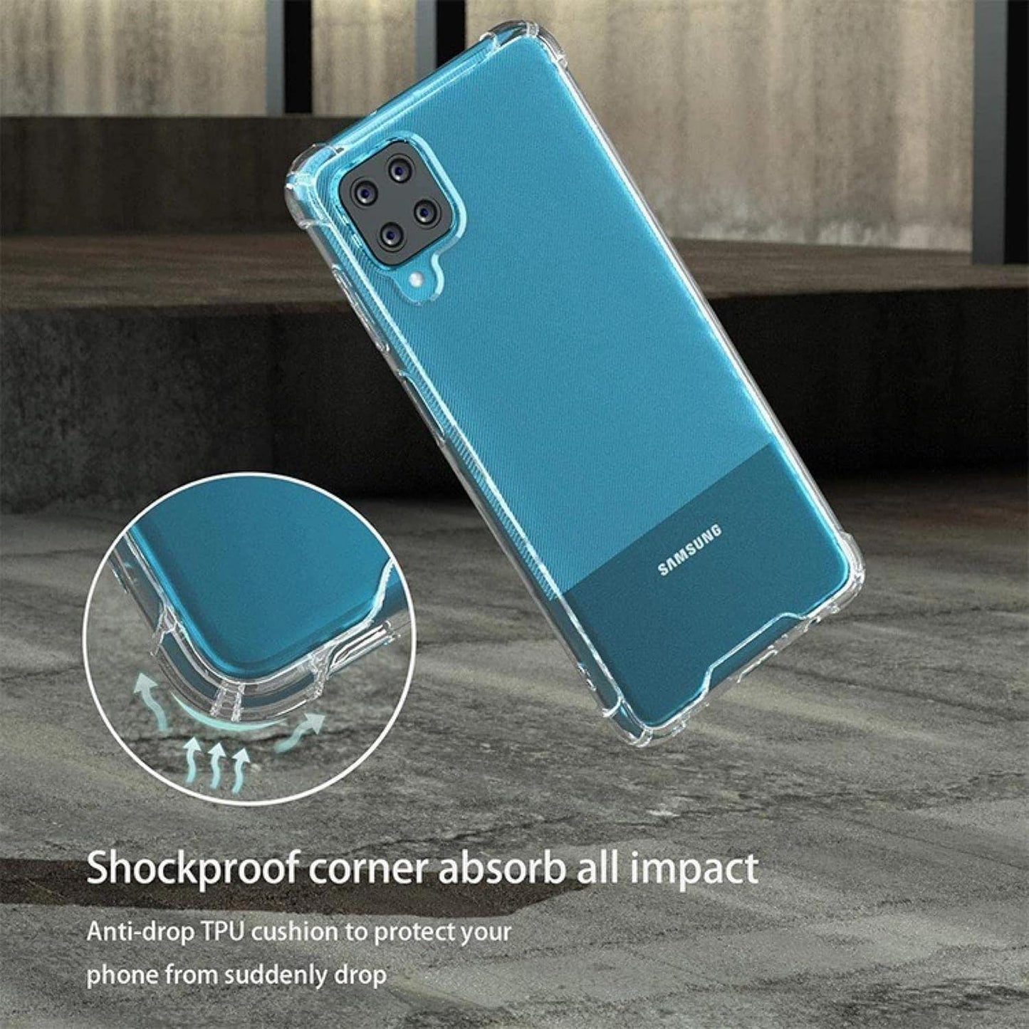 Samsung Galaxy A12 Transparent Soft TPU Silicone Bumper Cover