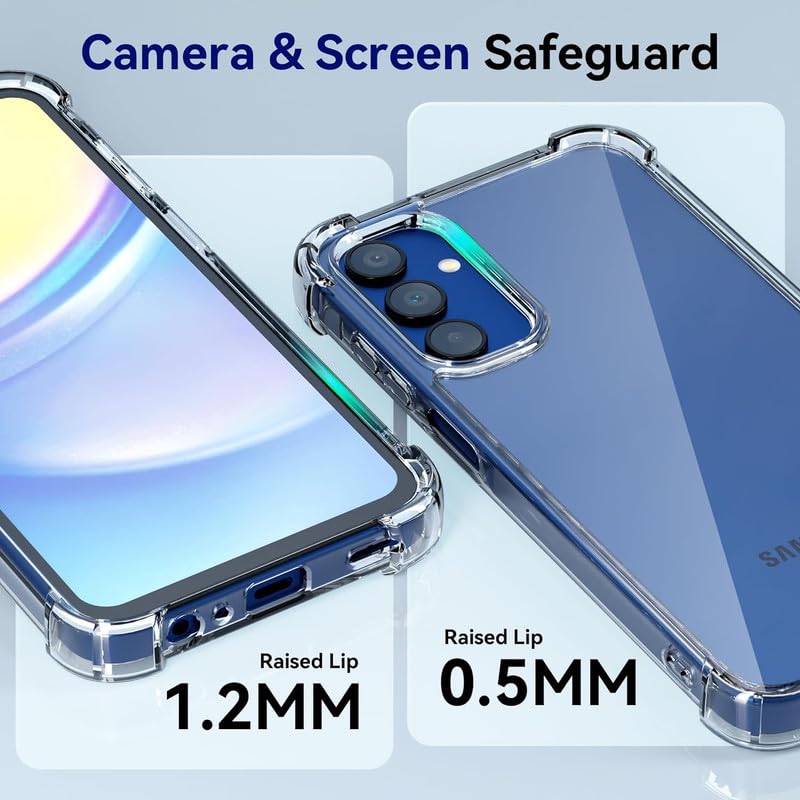 Samsung Galaxy A15 Transparent Soft TPU Silicone Bumper Cover
