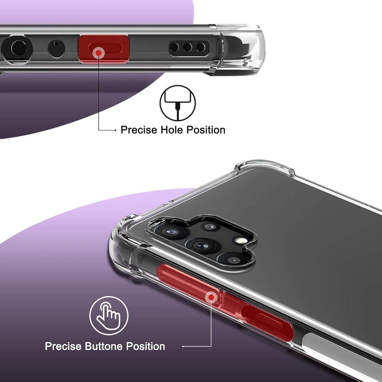 Samsung Galaxy A32 Transparent Soft TPU Silicone Bumper Cover