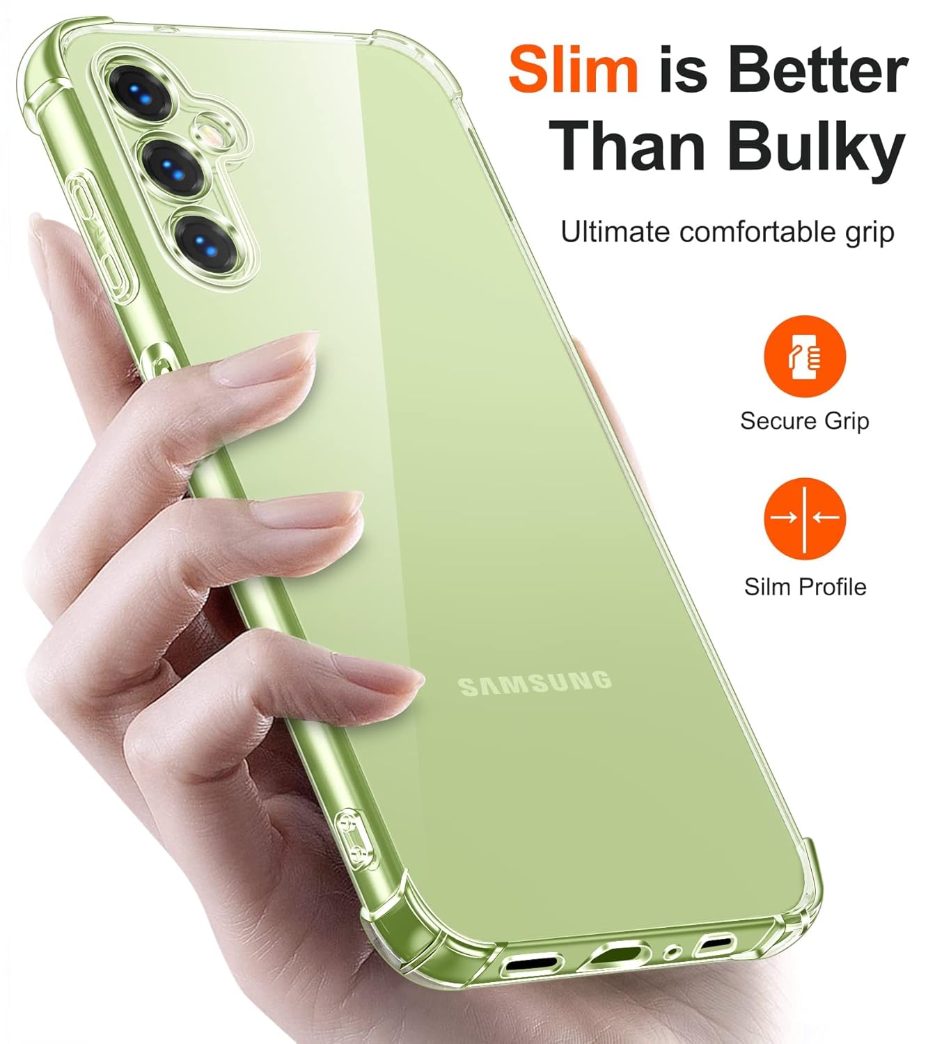 Samsung Galaxy A34 Transparent Soft TPU Silicone Bumper Cover