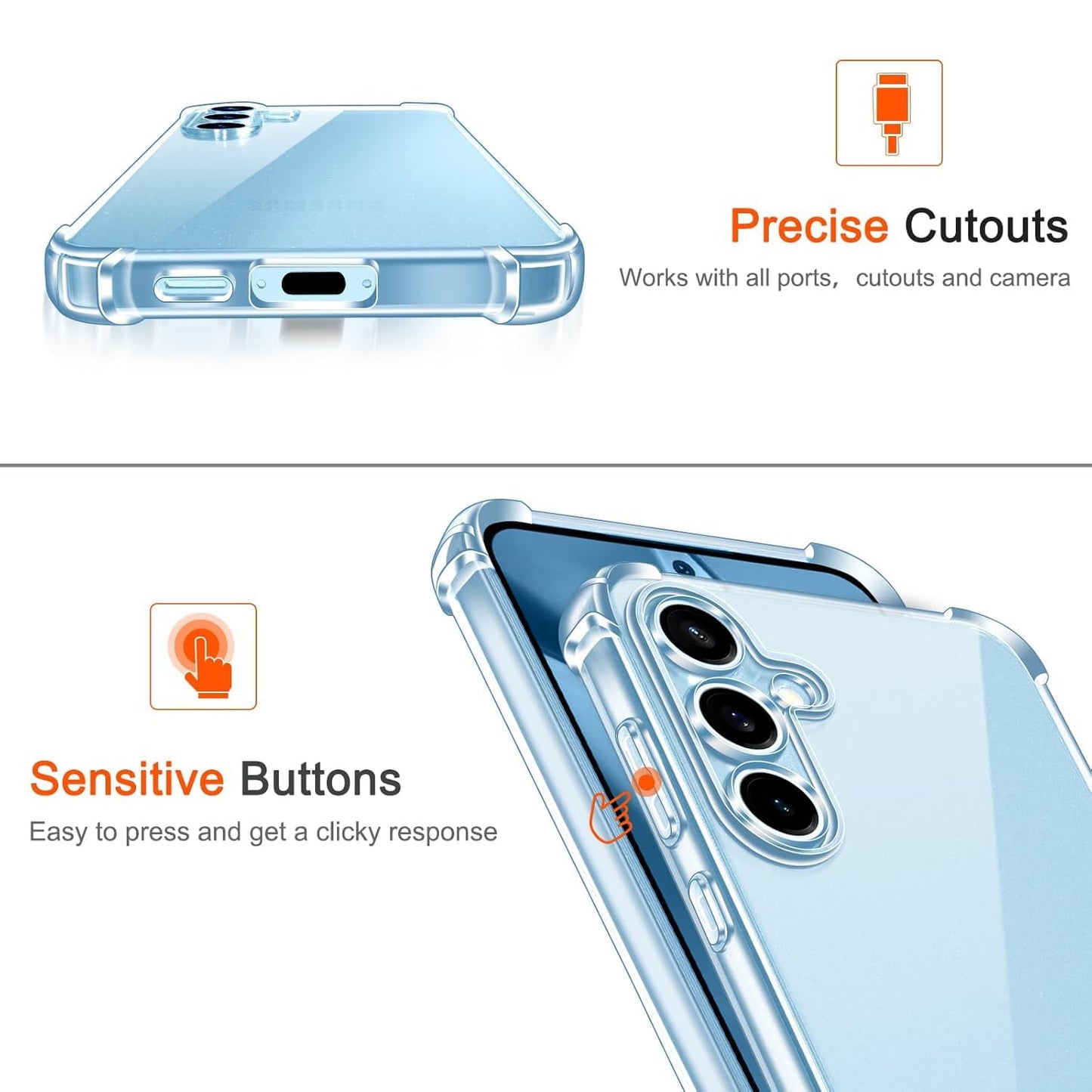 Samsung Galaxy A36 Transparent Soft TPU Silicone Bumper Cover