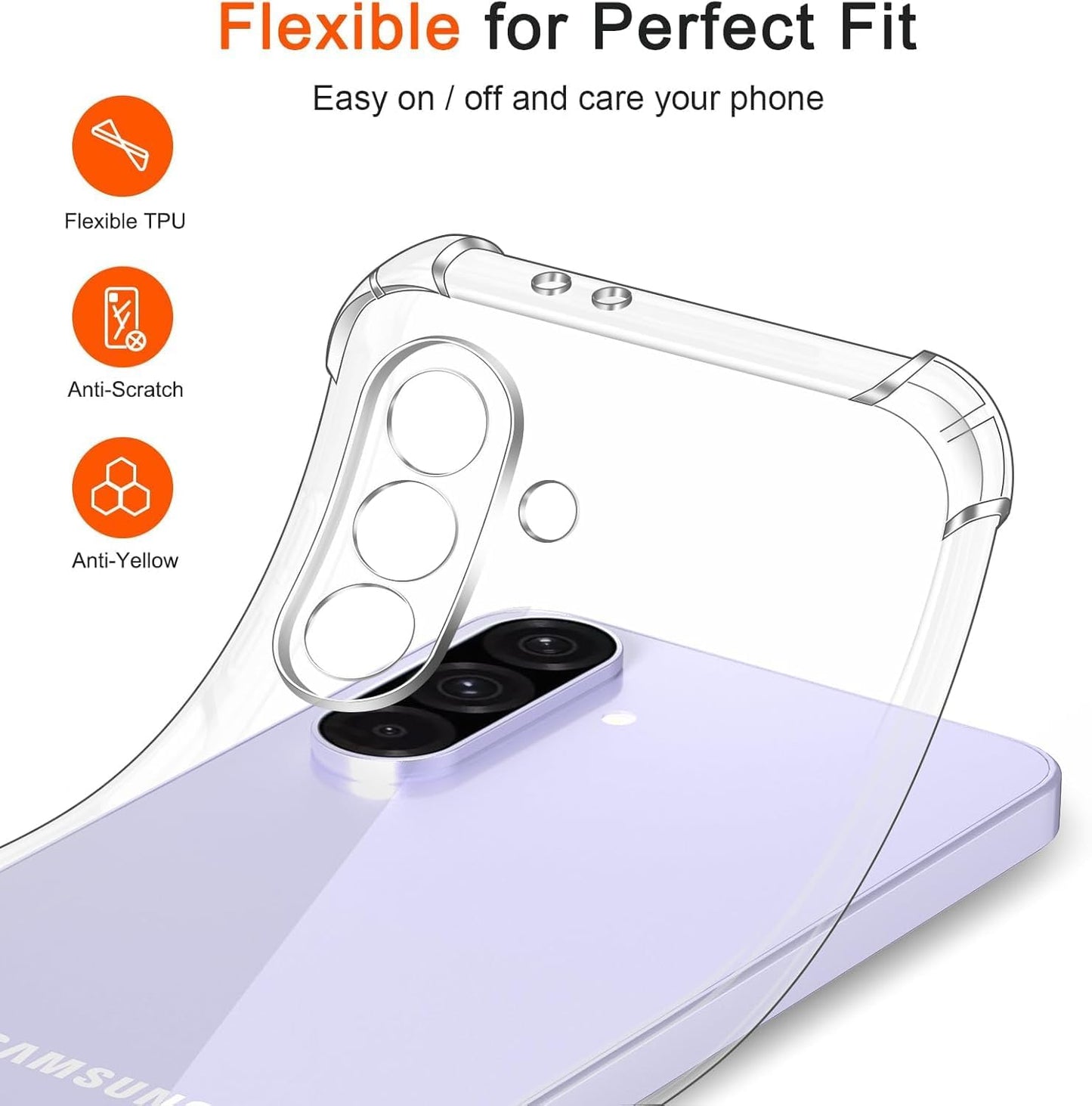 Samsung Galaxy A37 Transparent Soft TPU Silicone Bumper Cover