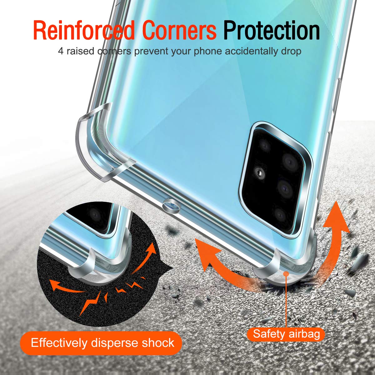 Samsung Galaxy A51 Transparent Soft TPU Silicone Bumper Cover