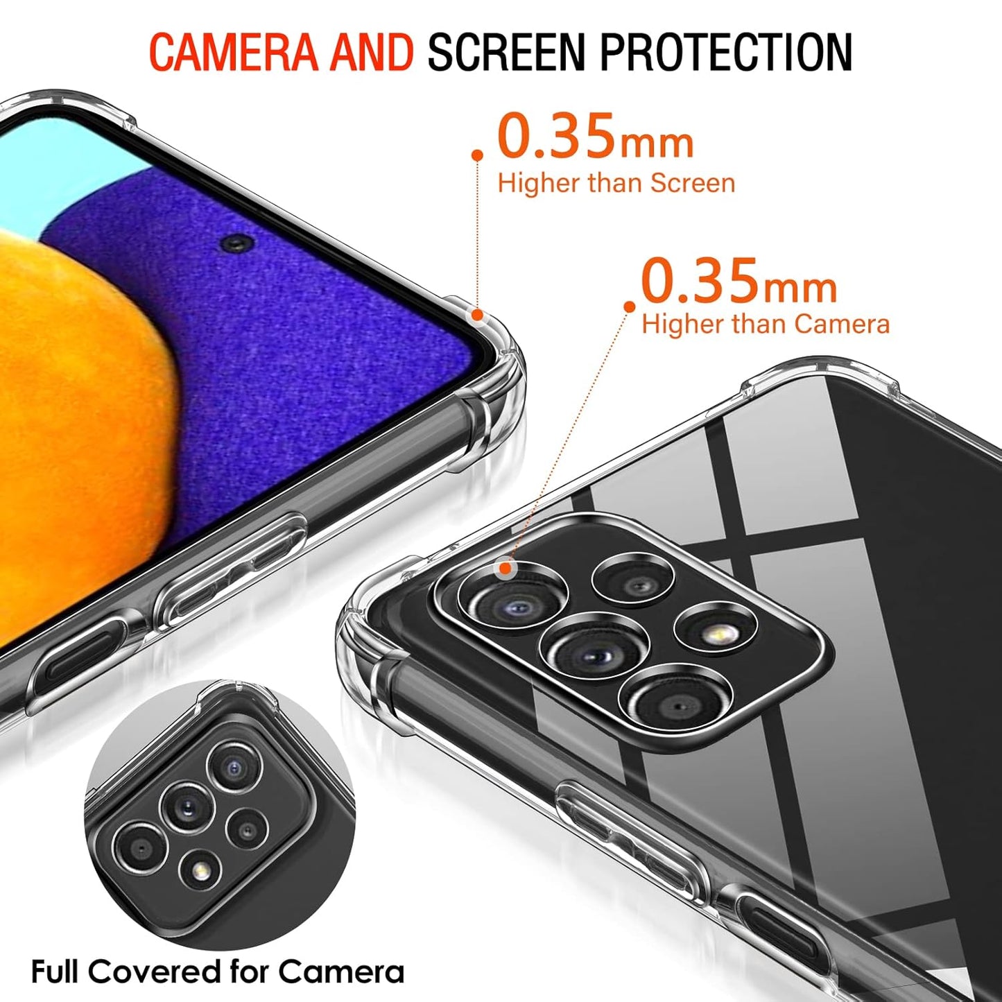 Samsung Galaxy A53 Transparent Soft TPU Silicone Bumper Cover