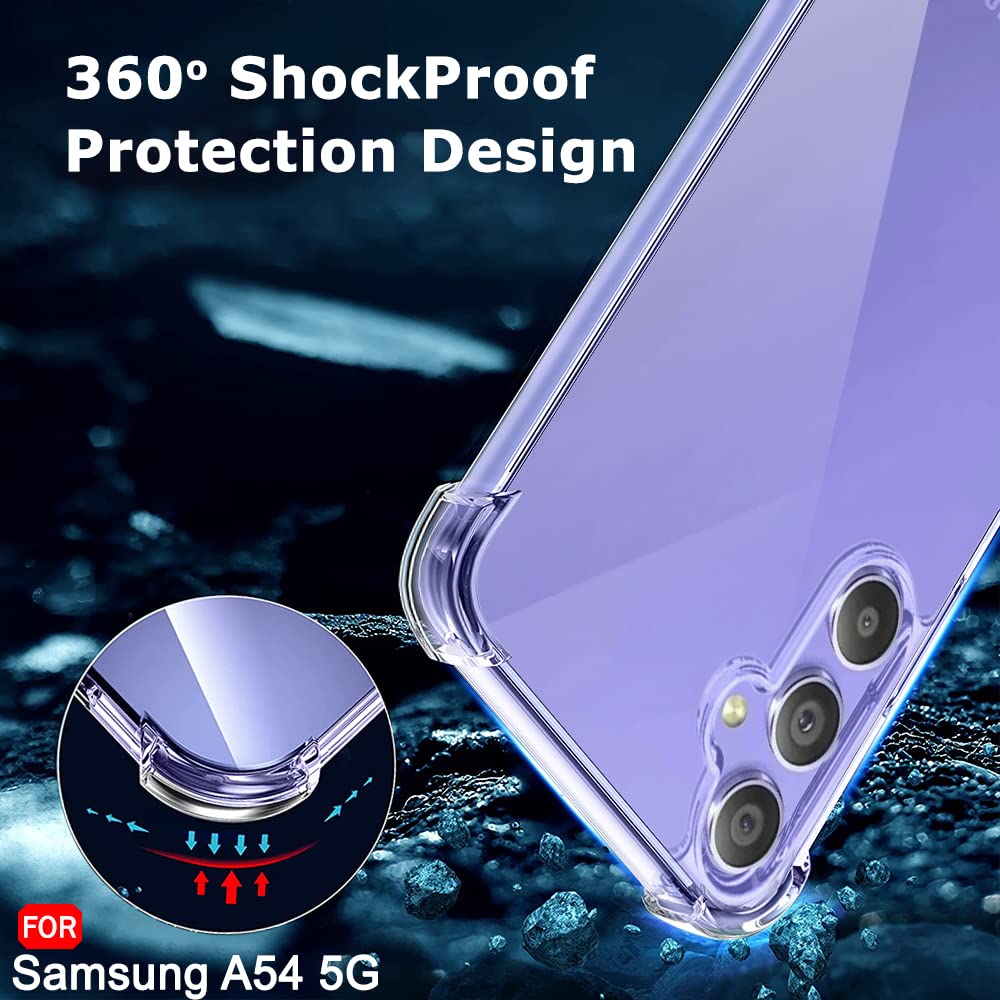 Samsung Galaxy A54 Transparent Soft TPU Silicone Bumper Cover
