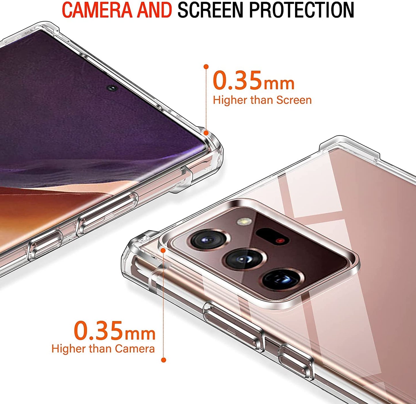 Samsung Galaxy Note 20 Ultra Transparent Soft TPU Silicone Bumper Cover