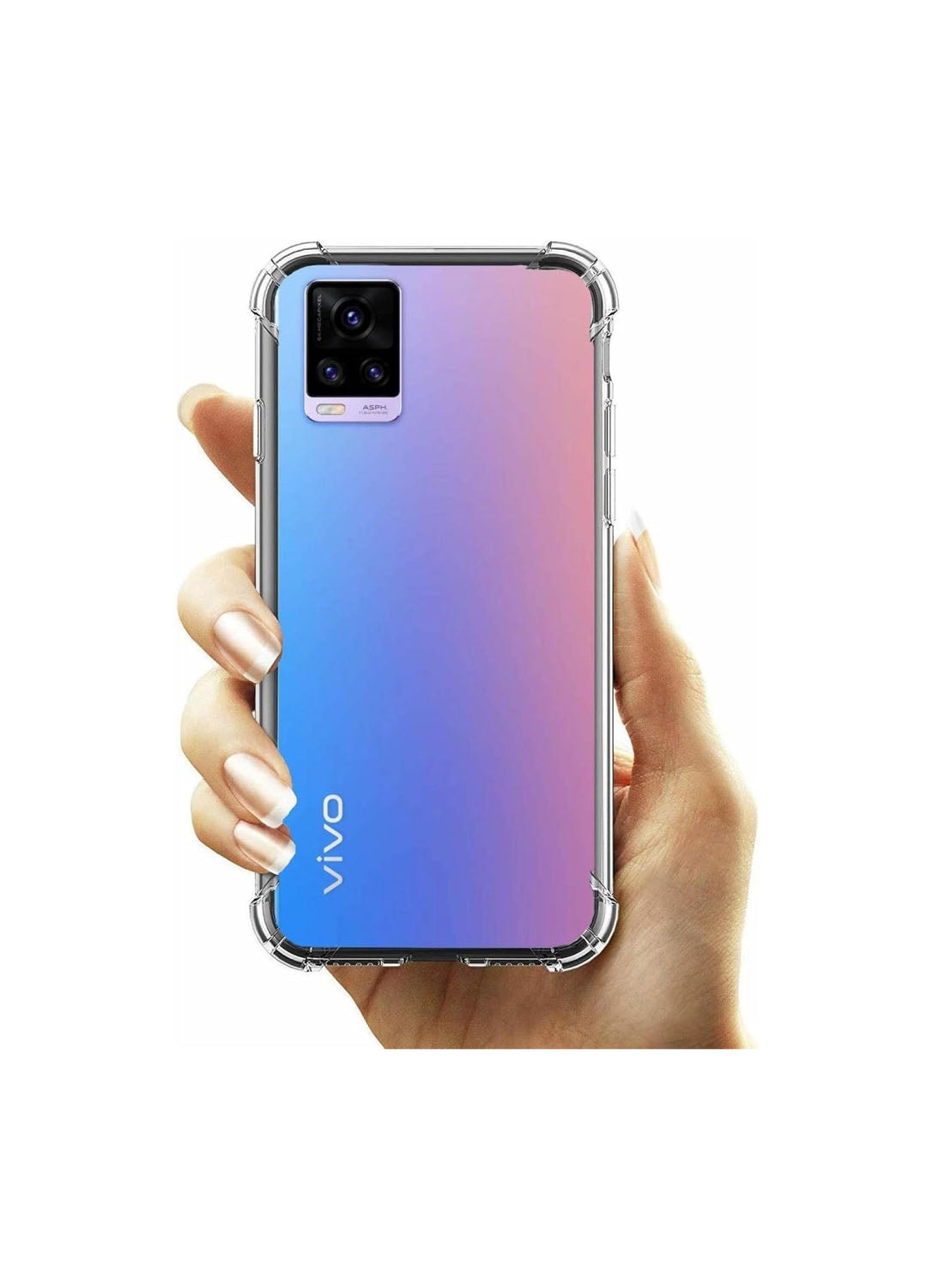 Vivo V20 Transparent Soft TPU Silicone Bumper Cover