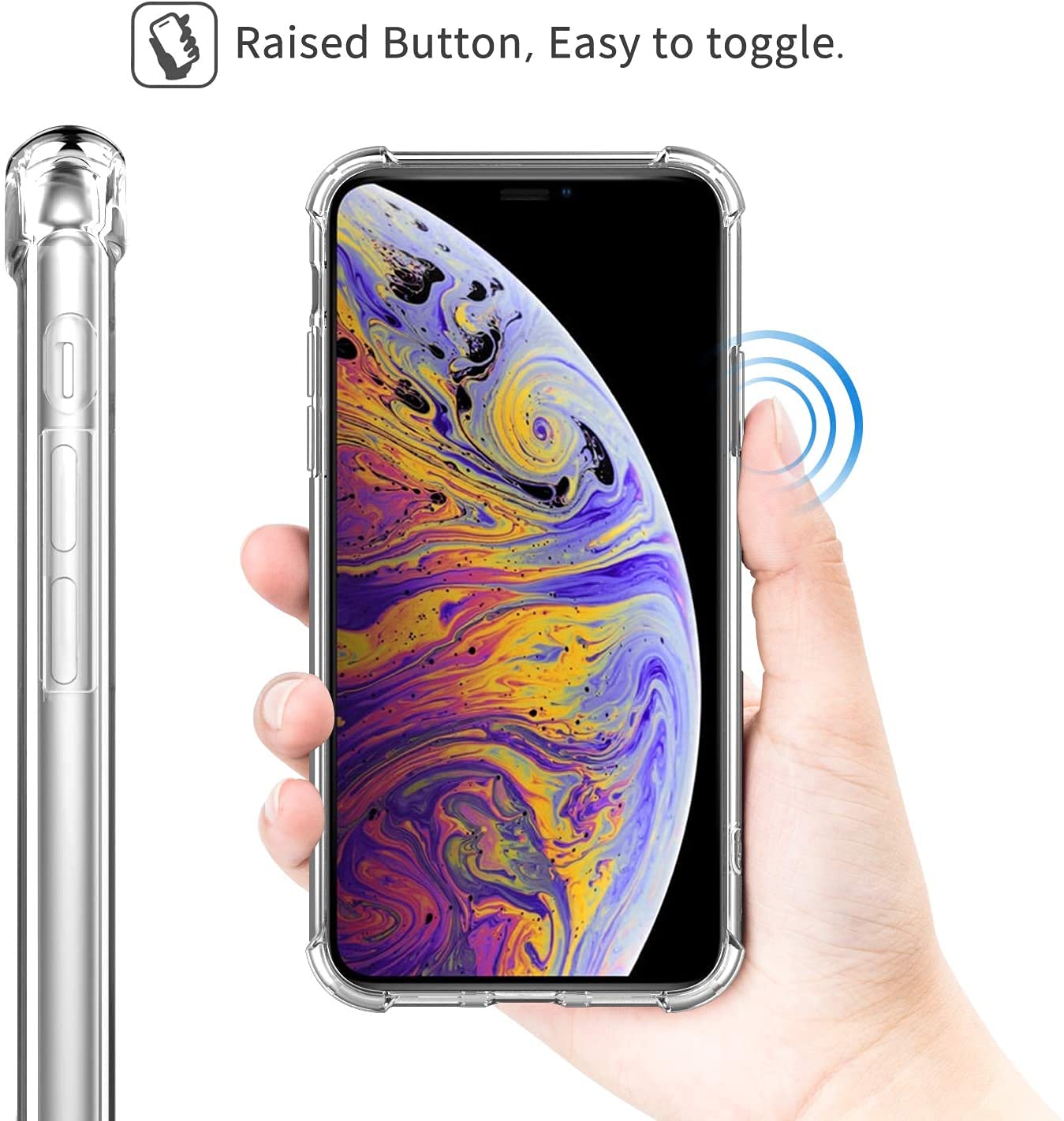 iPhone Xs Max Transparent Soft TPU Silicone Bumper Cover