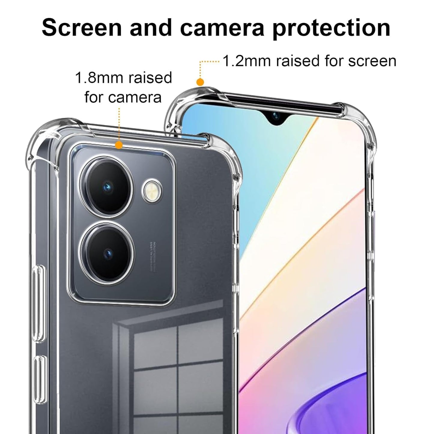 Vivo Y03T Transparent Soft TPU Silicone Bumper Cover