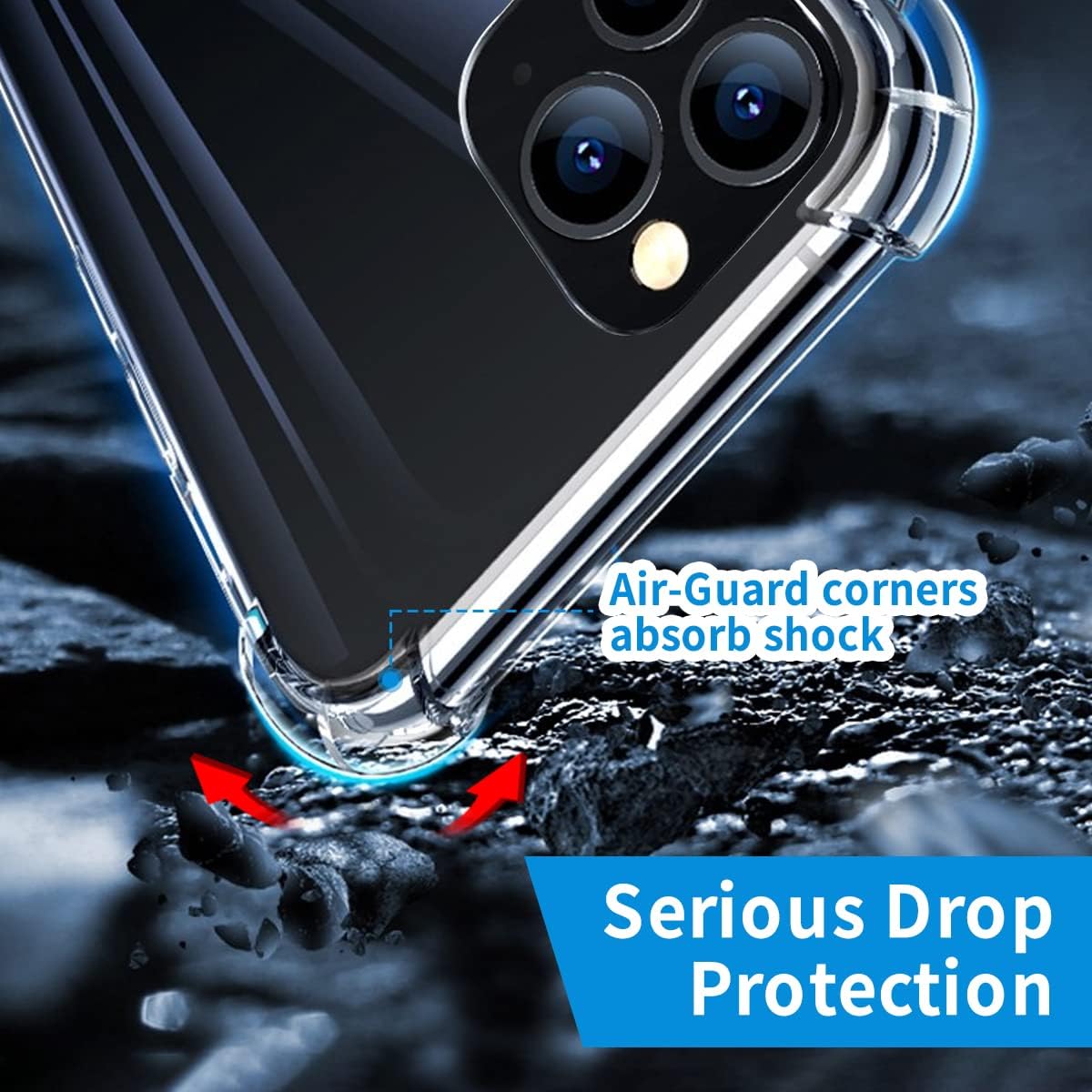 iPhone 11 Pro Max Transparent Soft TPU Silicone Bumper Cover