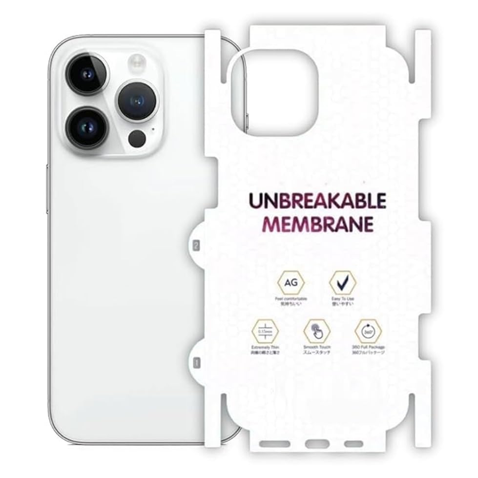 iPhone All Models Back Body Protector Transparent Matte Membrane TPU Film Scratch Guard