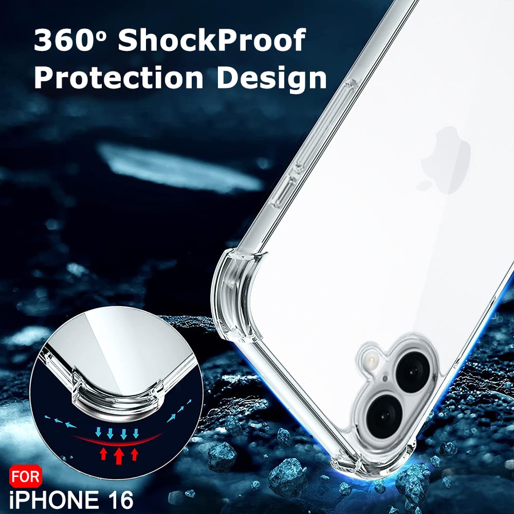 iPhone 16 Transparent Soft TPU Silicone Bumper Cover