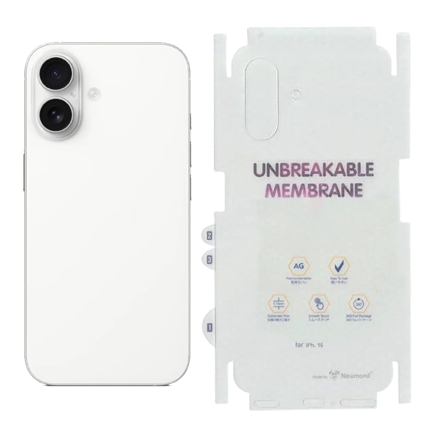 iPhone All Models Back Body Protector Transparent Matte Membrane TPU Film Scratch Guard