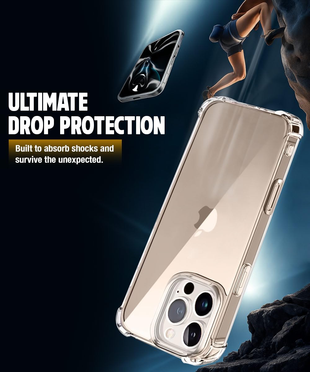 iPhone 16 Pro Transparent Soft TPU Silicone Bumper Cover