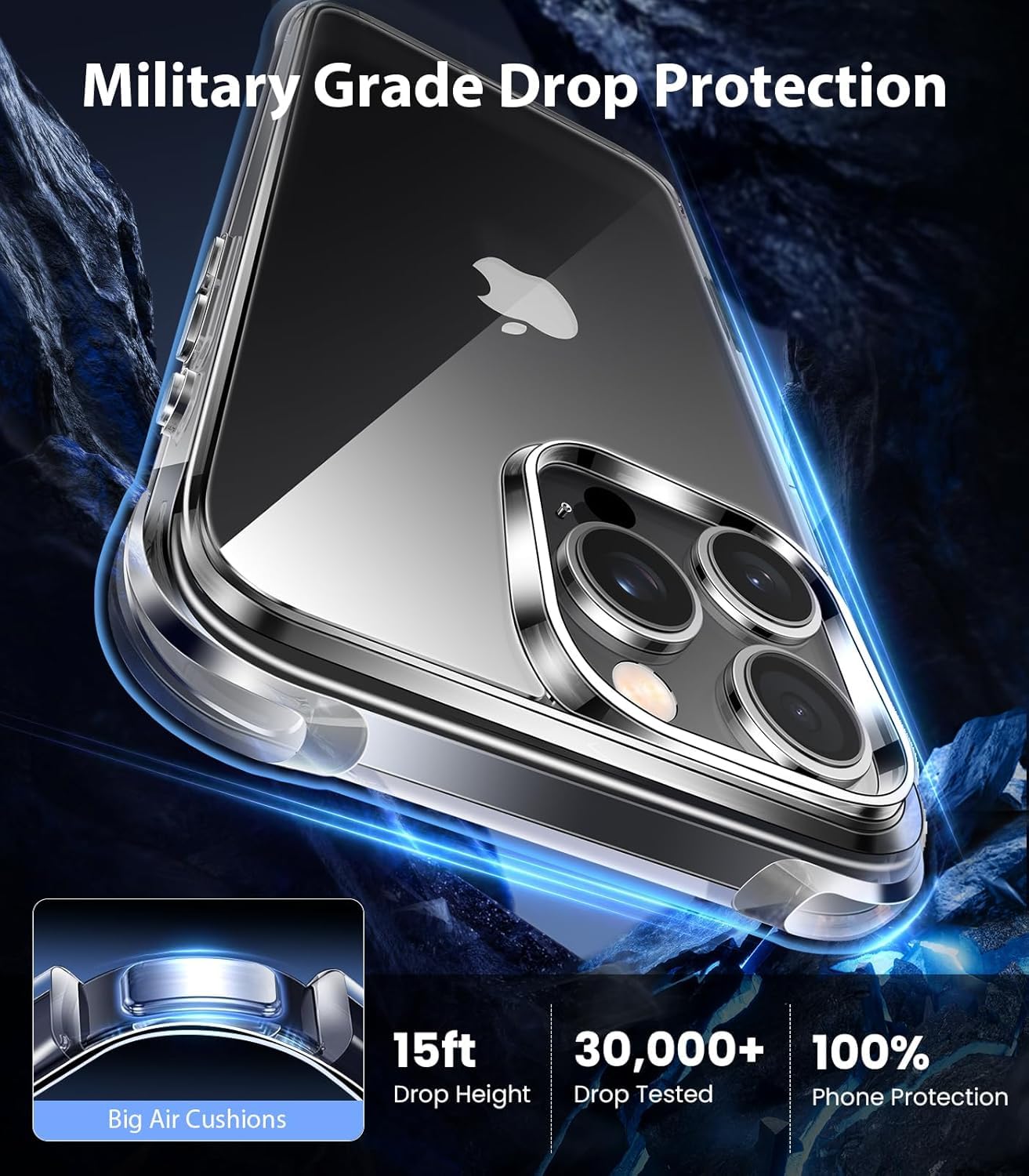 iPhone 16 Pro Max Transparent Soft TPU Silicone Bumper Cover
