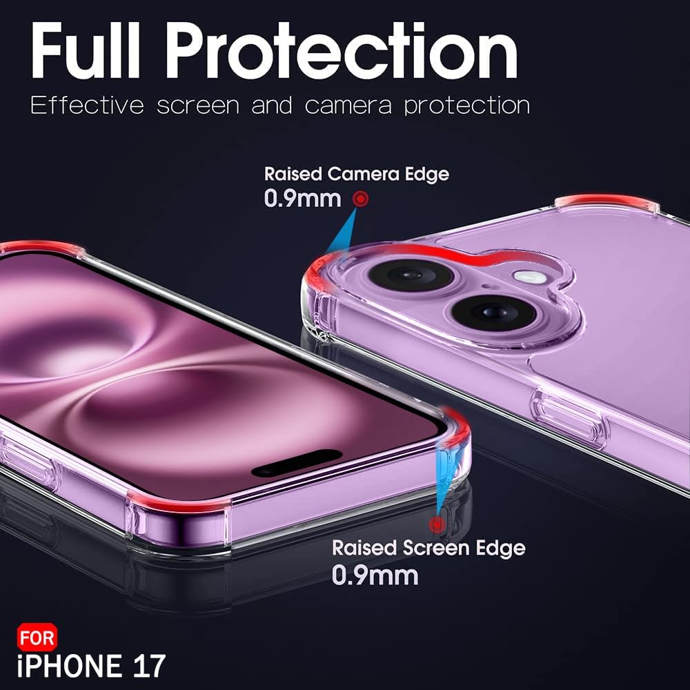 iPhone 17 Transparent Soft TPU Silicone Bumper Cover