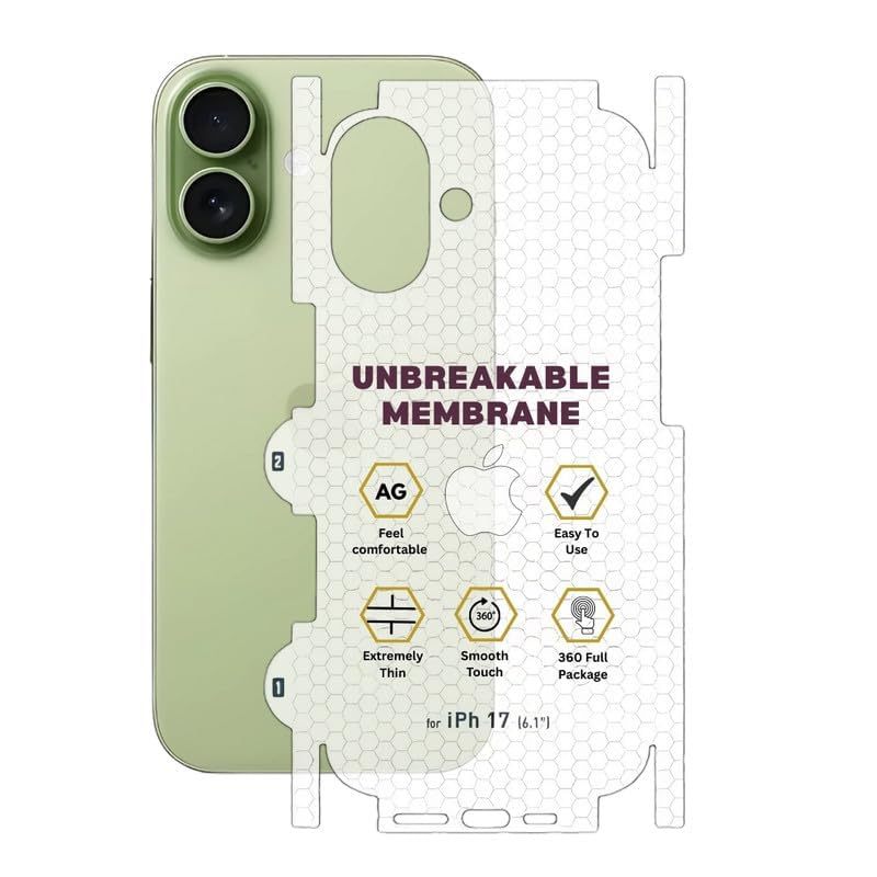 iPhone All Models Back Body Protector Transparent Matte Membrane TPU Film Scratch Guard