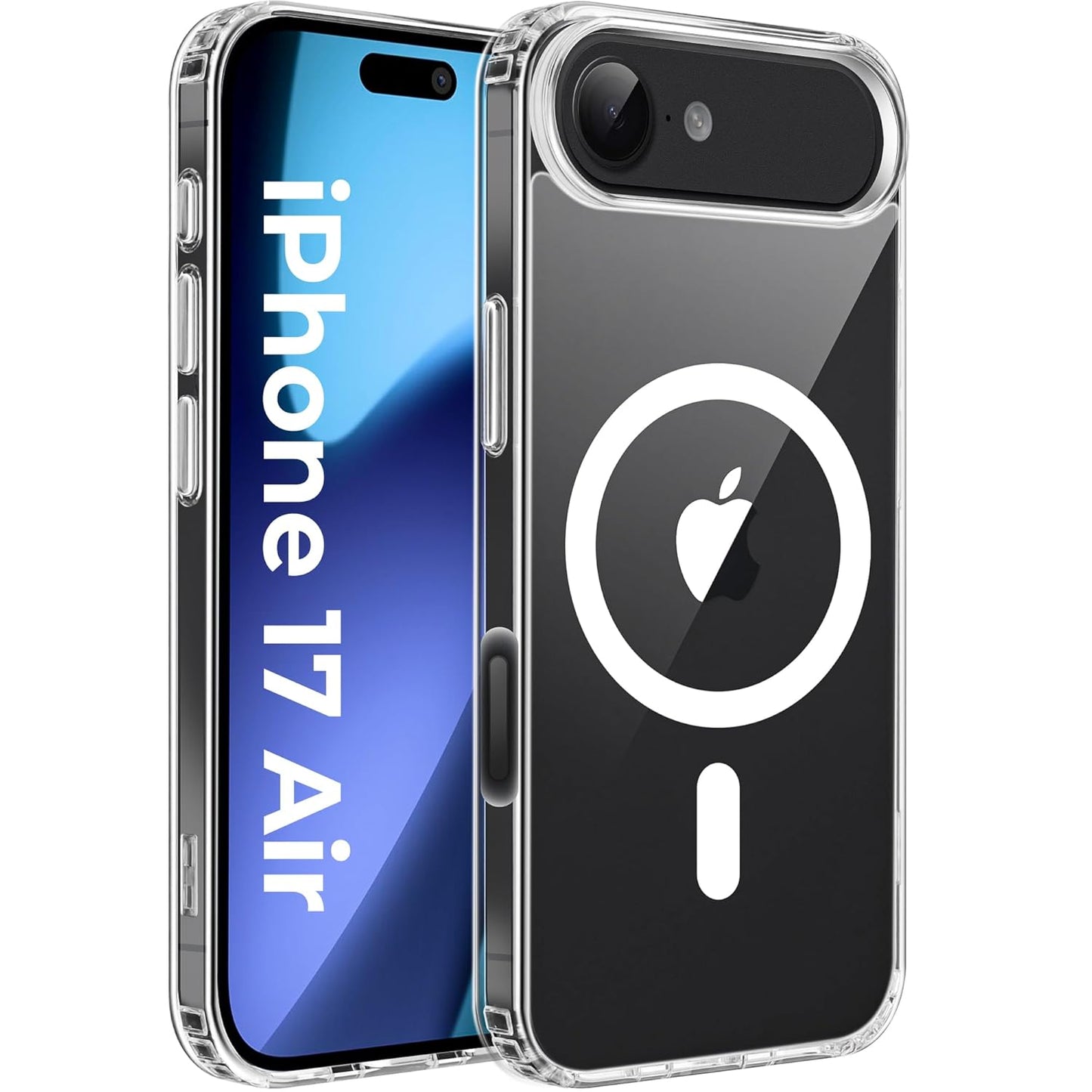 iPhone All Models Transparent Mag-Safe Wireless Magnetic Lock Charging Shockproof Back Case Cover