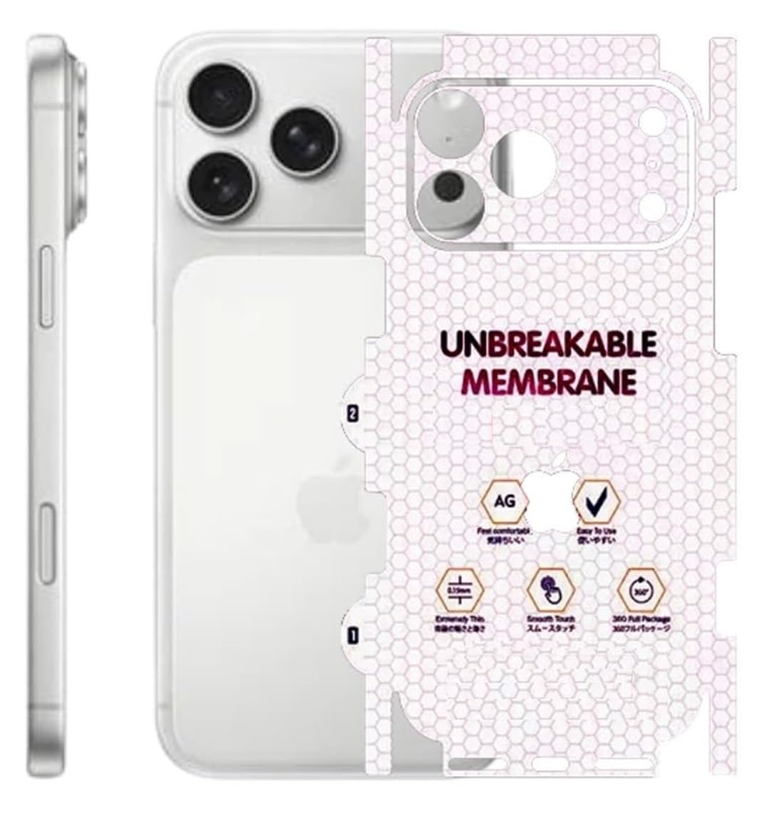 iPhone All Models Back Body Protector Transparent Matte Membrane TPU Film Scratch Guard