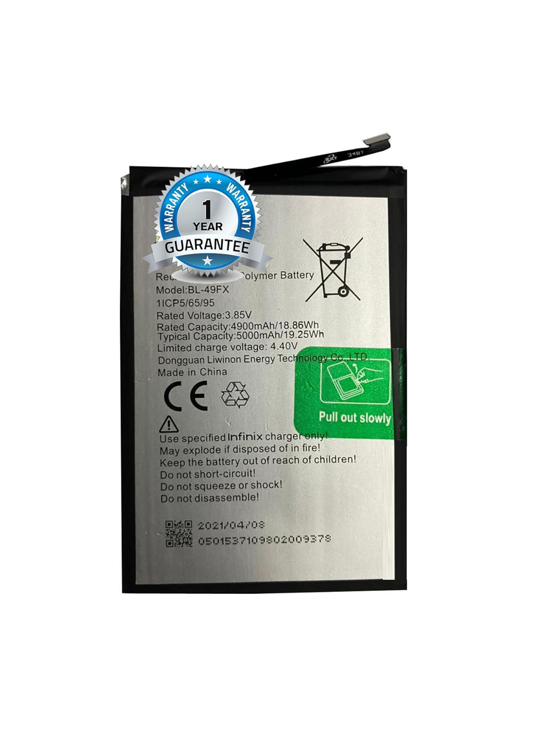 Infinix Hot 30 Play BL-58BX Replacment Original Battery