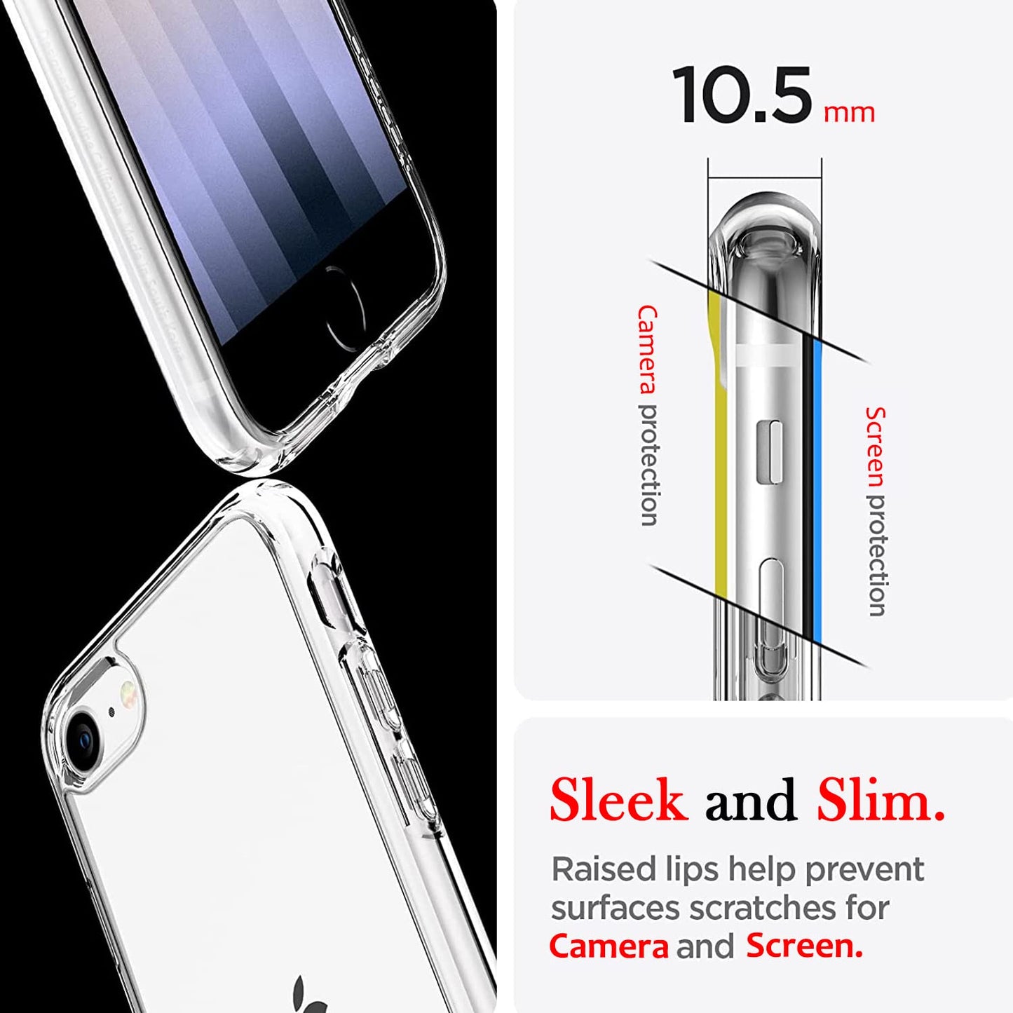iPhone 7 Transparent Soft TPU Silicone Bumper Cover