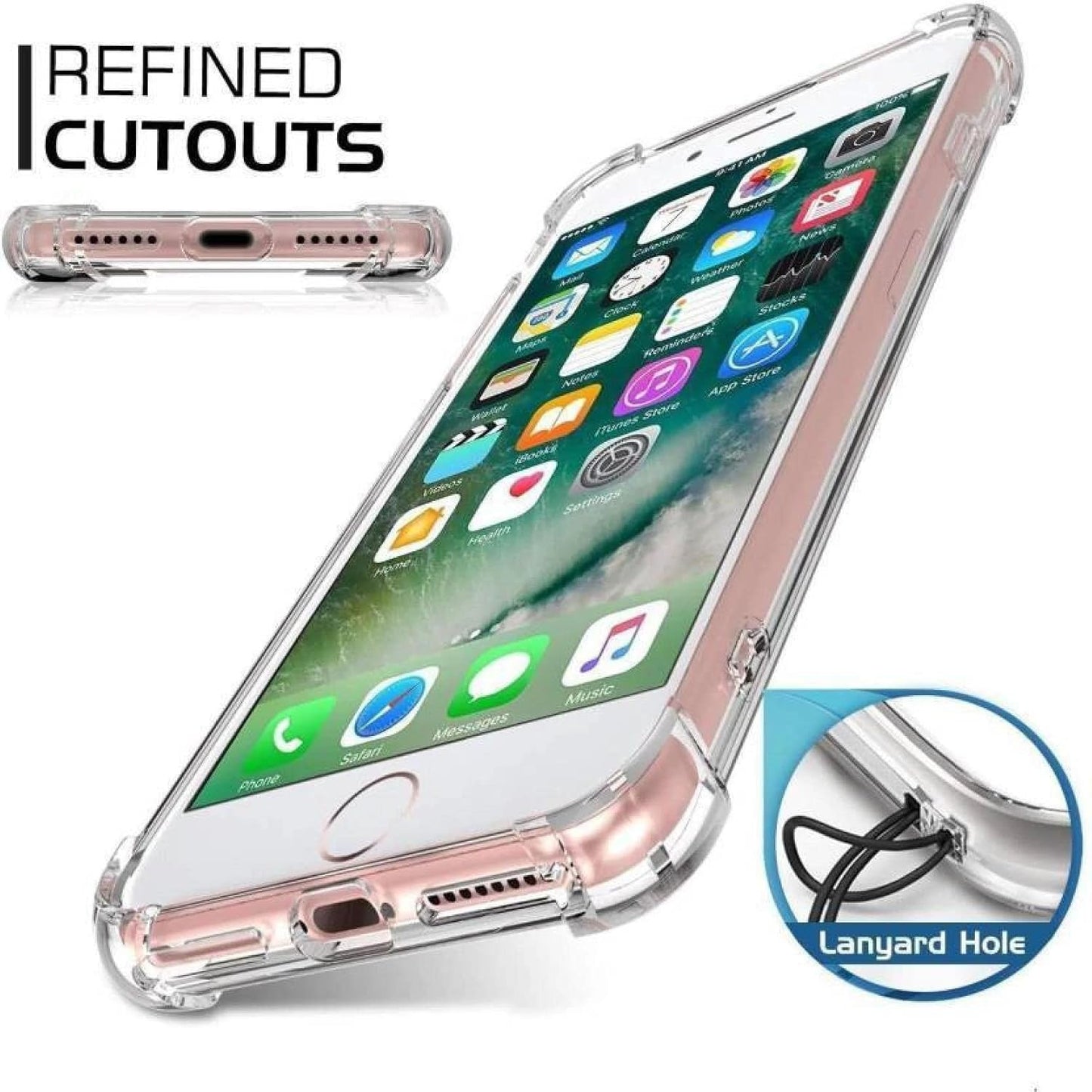 iPhone 8 Transparent Soft TPU Silicone Bumper Cover