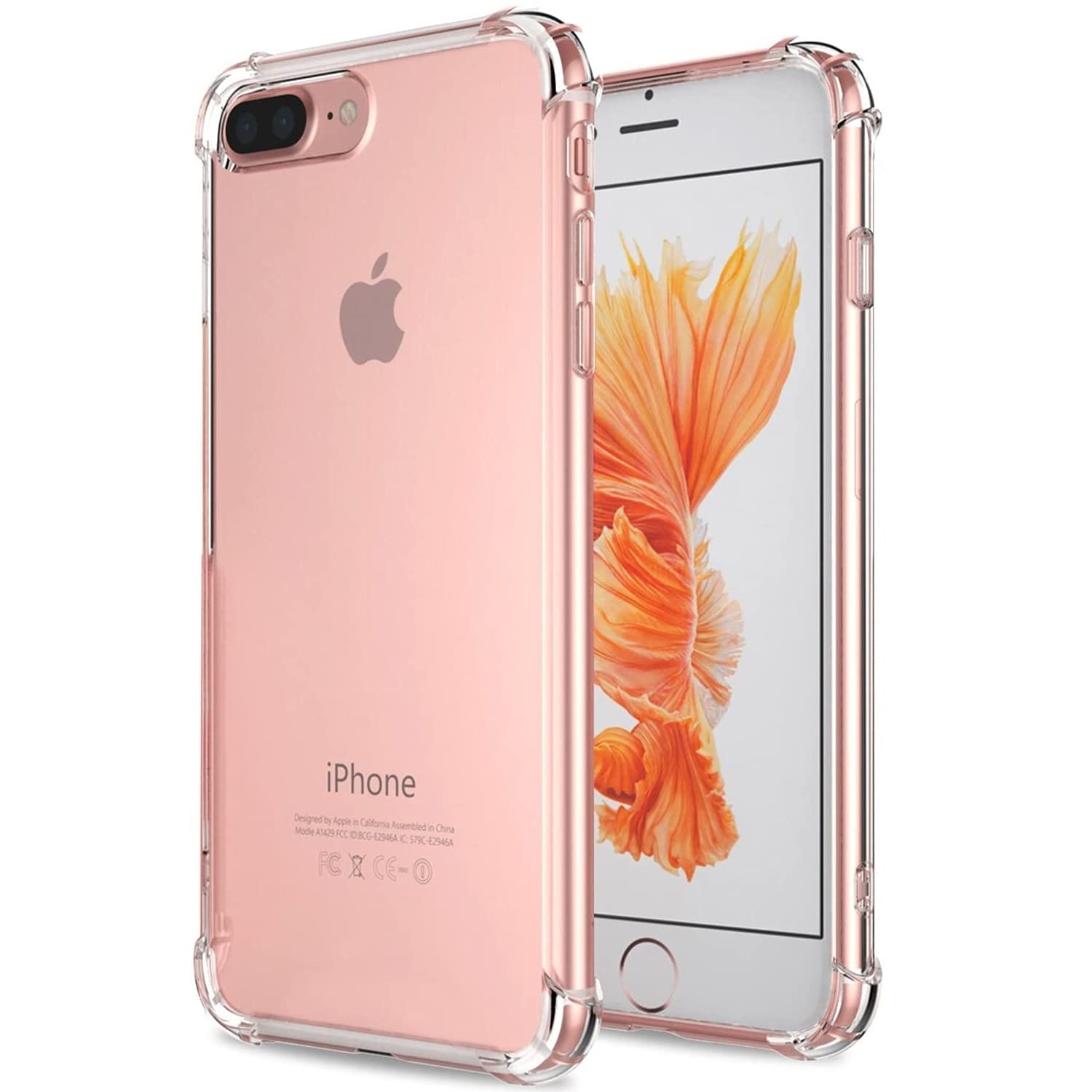iPhone 8 Plus Transparent Soft TPU Silicone Bumper Cover