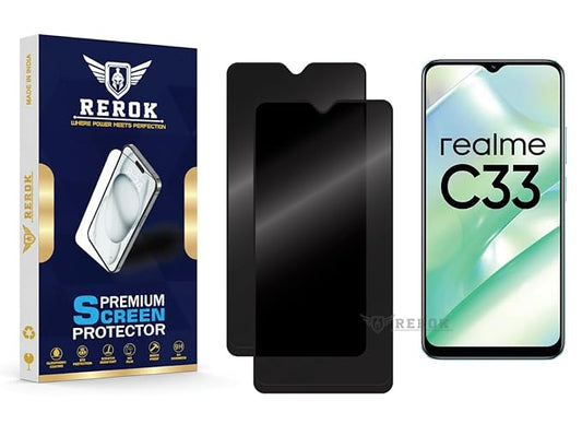 Realme C33  Privacy Tempered Glass Screen Protector
