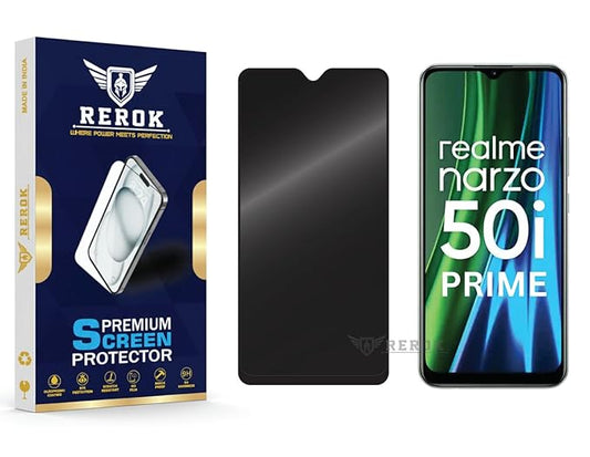 Realme Narzo 50i  Privacy Tempered Glass Screen Protector