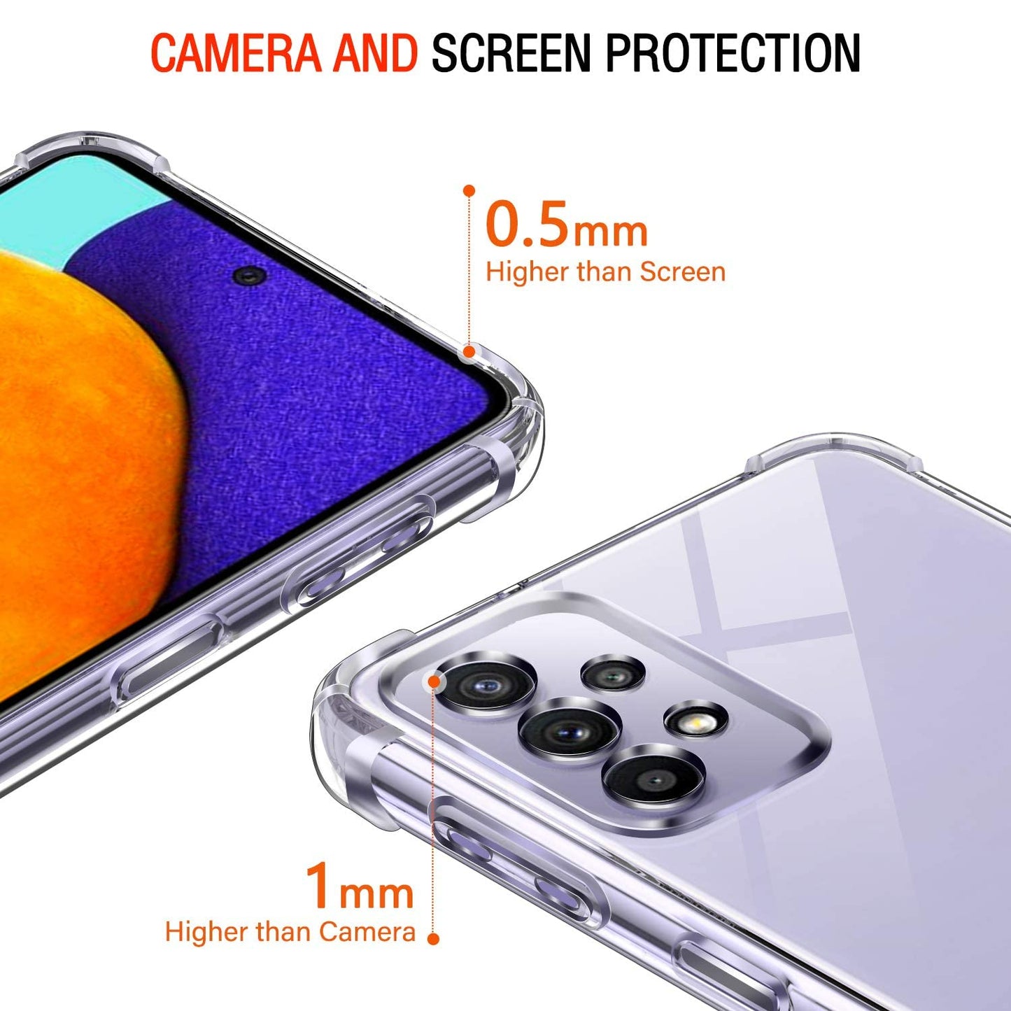 Samsung Galaxy A72 Transparent Soft TPU Silicone Bumper Cover