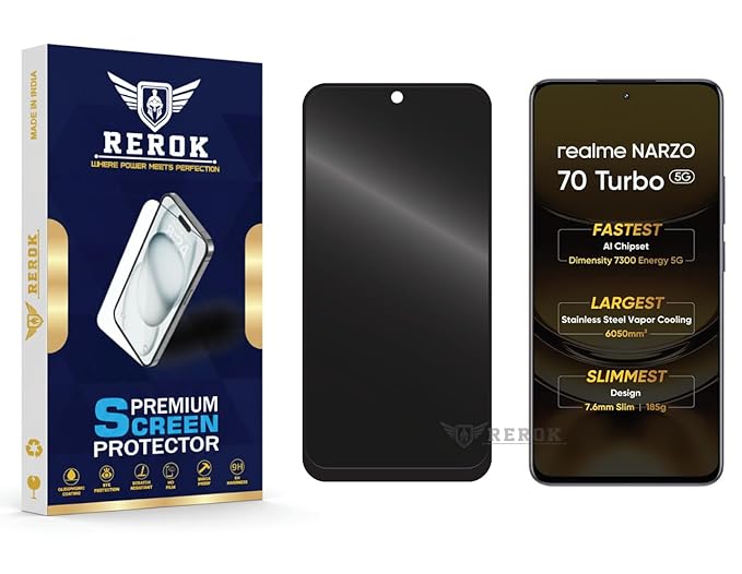 Realme Narzo 70 Turbo  Privacy Tempered Glass Screen Protector