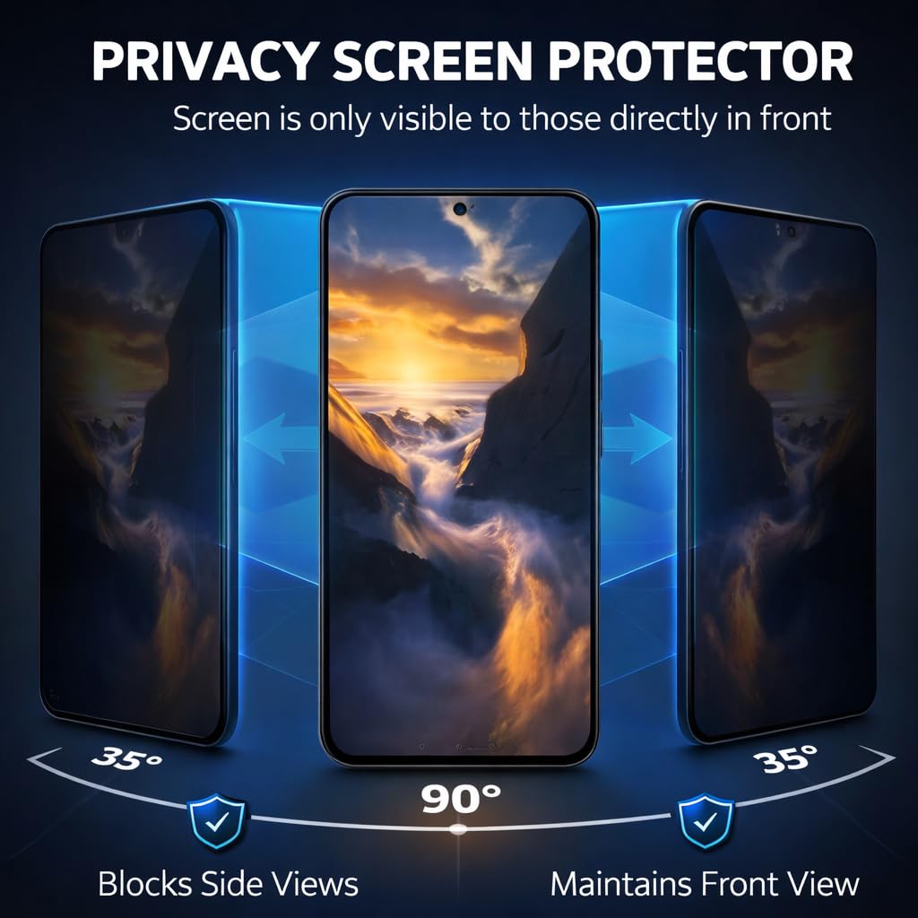 Vivo V70 SE Privacy Tempered Glass Screen Protector