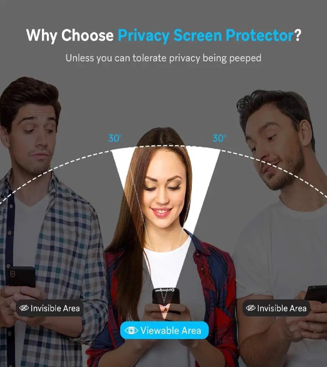 OPPO Reno 12F 4G Privacy Tempered Glass Screen Protector