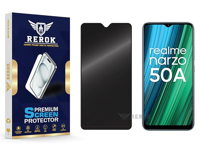 Realme Narzo 50A  Privacy Tempered Glass Screen Protector